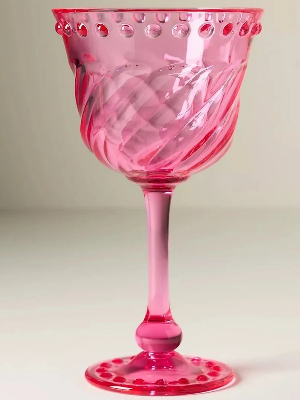 4!!!! ANTHROPOLOGIE NWT 4pc ester acrylic goblets -pink